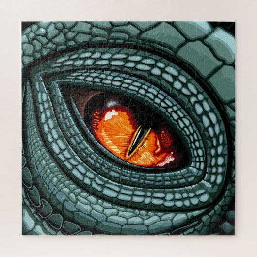 Puzzle Œil de prédateur reptile primal (Vertical)