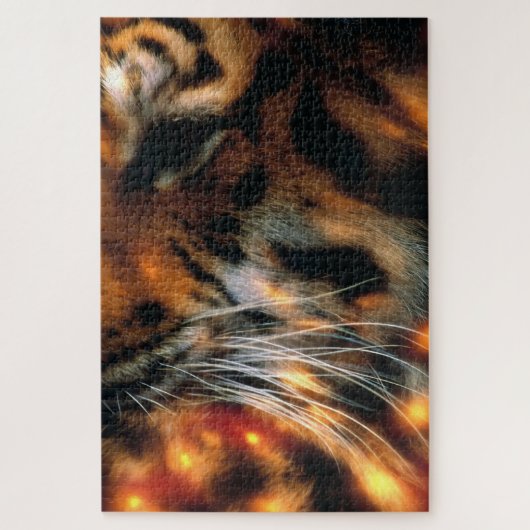 Puzzle Œil de Tigre Doré Gros Plan Faune (Vertical)