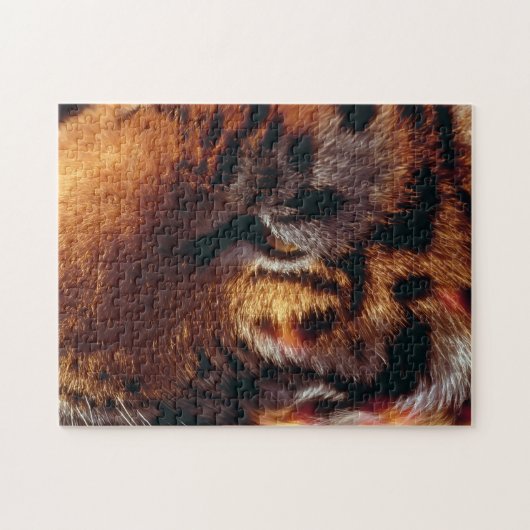 Puzzle Œil de Tigre Doré Gros Plan Faune (Horizontal)