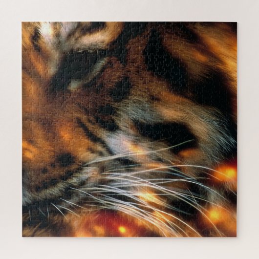 Puzzle Œil de Tigre Doré Gros Plan Faune (Vertical)