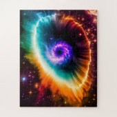 Puzzle Oeil violet galactique dans le ciel de l'espace ex (Vertical)