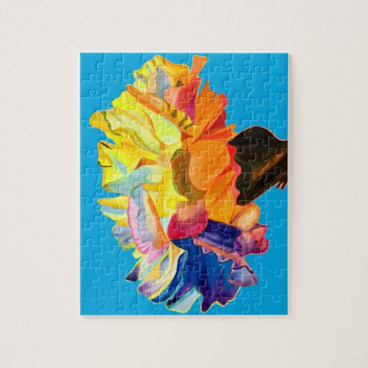 Puzzle Oeillet coloré art pop fleur (Vertical)