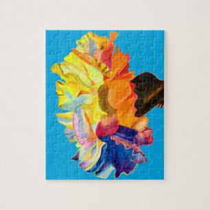 Puzzle Œillet coloré pop art fleur