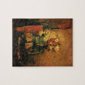 Puzzle Oeillets, Roses et une bouteille de Vincent van Go (Horizontal)
