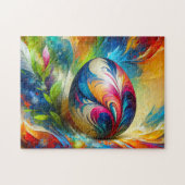 Puzzle Oeuf de Pâques abstrait vif Couleur - (Horizontal)