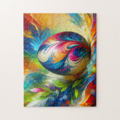 Puzzle Oeuf de Pâques abstrait vif Couleur - (Vertical)