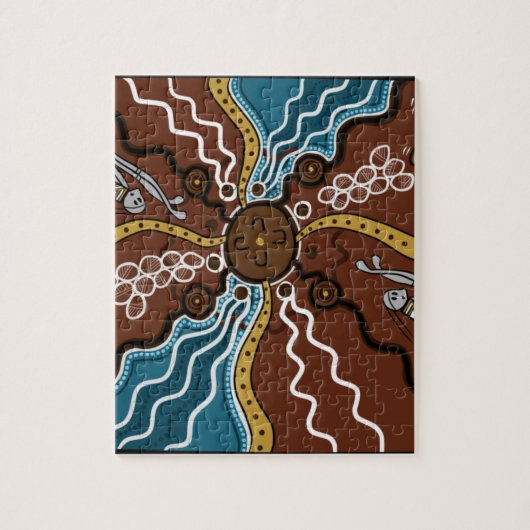 Puzzle Oeuf de tortue rêvant l'art de point (Vertical)