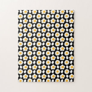 Puzzle Oeuf frit Motif Petit-déjeuner Amoureux Fleur de