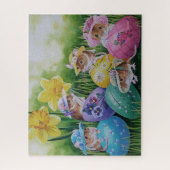 Puzzle OEufs de Pâques et glace de champs (Vertical)