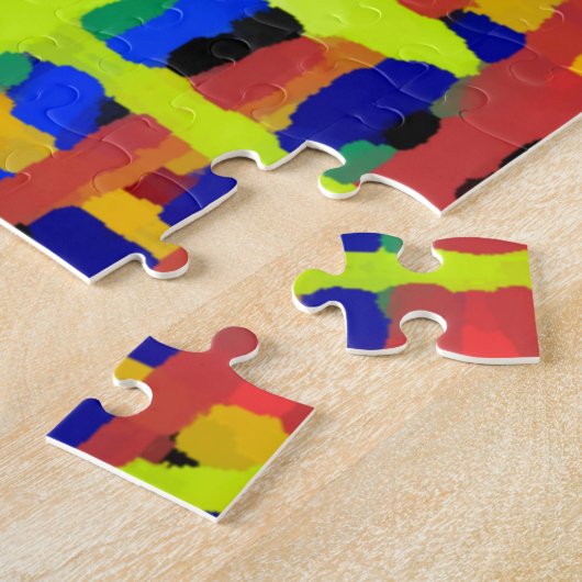Puzzle Oeuvre Abstraite colorée (Côté)