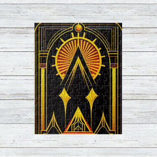 Puzzle Oeuvre Art Déco Gold Red Black