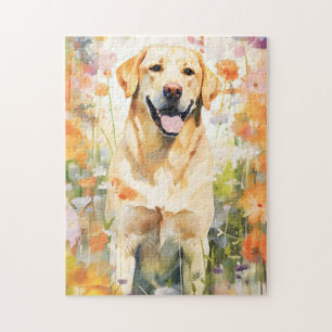Puzzle OEuvre colorée d'aquarelle Labrador
