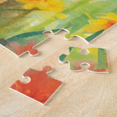 Puzzle OEuvre colorée en aquarelle de chat gingembre (Côté)