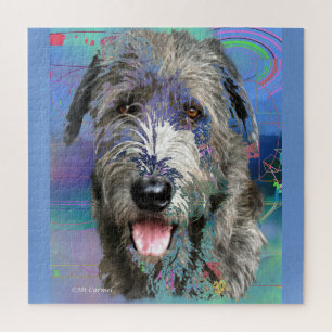 Puzzle Oeuvre colorée irlandaise Wolfhound