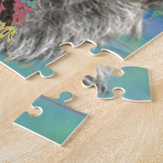 Puzzle Oeuvre colorée irlandaise Wolfhound (Côté)