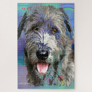 Puzzle Oeuvre colorée irlandaise Wolfhound