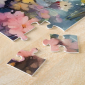 Puzzle OEuvre d'aquarelle colorée de caniche (Côté)