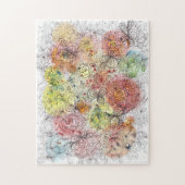 Puzzle OEuvre d'aquarelle Ombre et de griffes florales d' (Vertical)