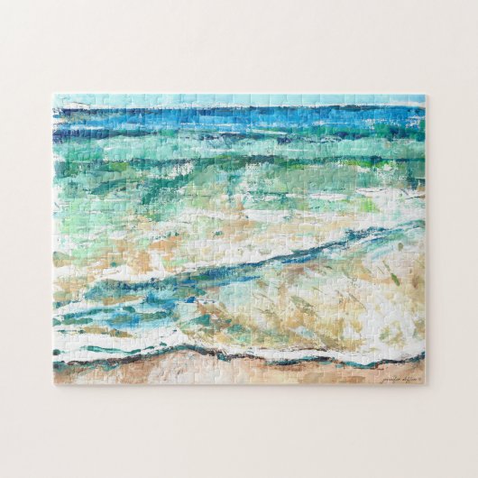 Puzzle Œuvre d'art abstraite de plage et de littoral (Horizontal)