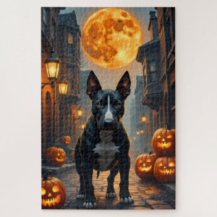 Puzzle Œuvre d'art Bull Terrier gothique pour Halloween