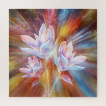 Œuvre d'art de fleurs modernes abstraites