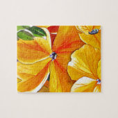 Puzzle Œuvre d'art florale originale aquarelle Wallflower (Horizontal)