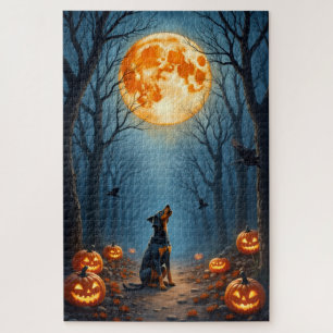 Puzzle Œuvre d'art Halloween de Bluetick Coonhound en for