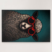 Puzzle Oeuvre d'art murale de moutons cool (Horizontal)