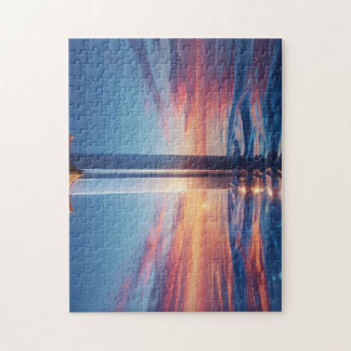 Puzzle Œuvre d'art murale Épée de coucher de soleil mysti