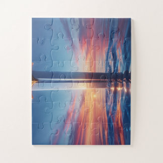 Puzzle Œuvre d'art murale Épée de coucher de soleil mysti