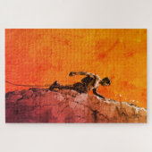 Puzzle Œuvre d'art murale représentant un grimpeur audaci (Horizontal)