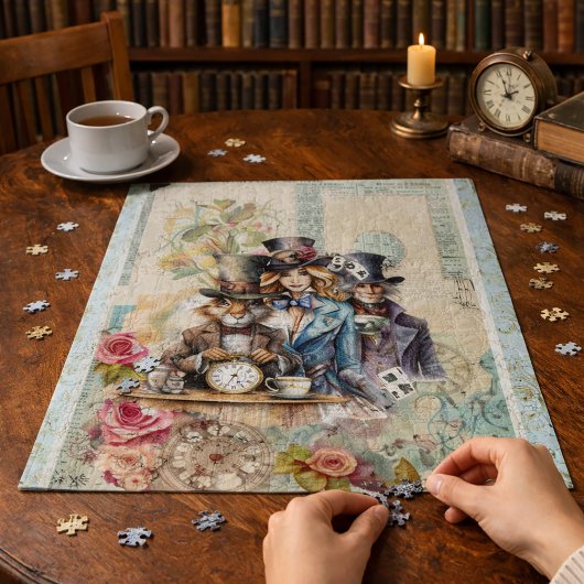 Puzzle Œuvre d'art représentant la fête du thé d'Alice au