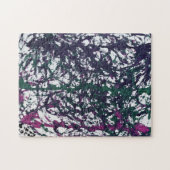 Puzzle Œuvre d'art violet, vert, rose, marbre (Horizontal)