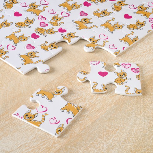 Puzzle Oeuvre de chat | Cute chat Valentine (Côté)