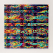Puzzle OEuvre psychédélique Abstraite divisée en couches (Horizontal)