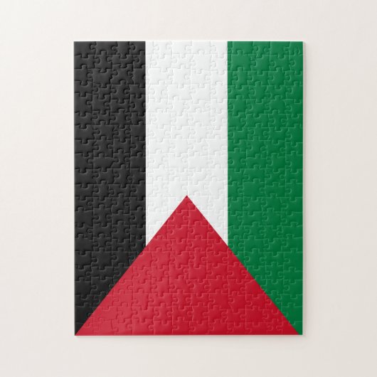 Puzzle officiellement le drapeau de l'État de Palestine (Vertical)