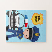 Puzzle Officier de police et voiture de patrouille Ji (Horizontal)
