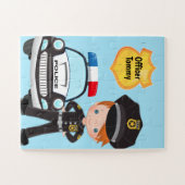 Puzzle Officier de police et voiture de patrouille Ji (Horizontal)