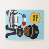 Puzzle Officier de police et voiture de patrouille Ji (Horizontal)