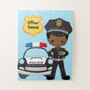Puzzle Officier de police et voiture de patrouille Ji