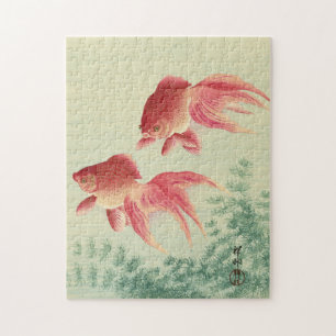Puzzle Ohara Koson, Viltail Goldfish - Art japonais