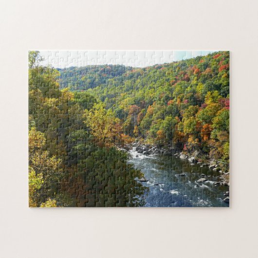 Puzzle Ohiopyle River à l'automne II Pennsylvanie Automne (Horizontal)