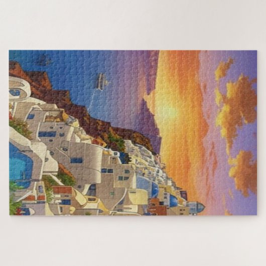 Puzzle Oia, Santorin, Grèce Art (Horizontal)