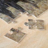 Puzzle Oie taureau en orage de neige avec peupliers faux- (Côté)