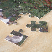 Puzzle Oies d'automne aux feuilles rouges et orange (Côté)