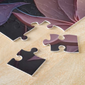 Puzzle Oiseau à poitrine jaune violet (Côté)