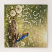 Puzzle Oiseau Bleu Chantant Puis Chante Mon Âme (Horizontal)
