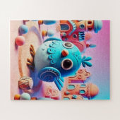 Puzzle Oiseau Bleu Charmant (Horizontal)