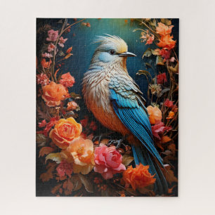 Puzzle Oiseau bleu de nature fantaisiste