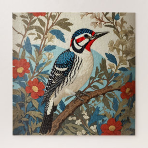 Puzzle Oiseau Bleu Et Pic Rouge Inspiré Par La Nature